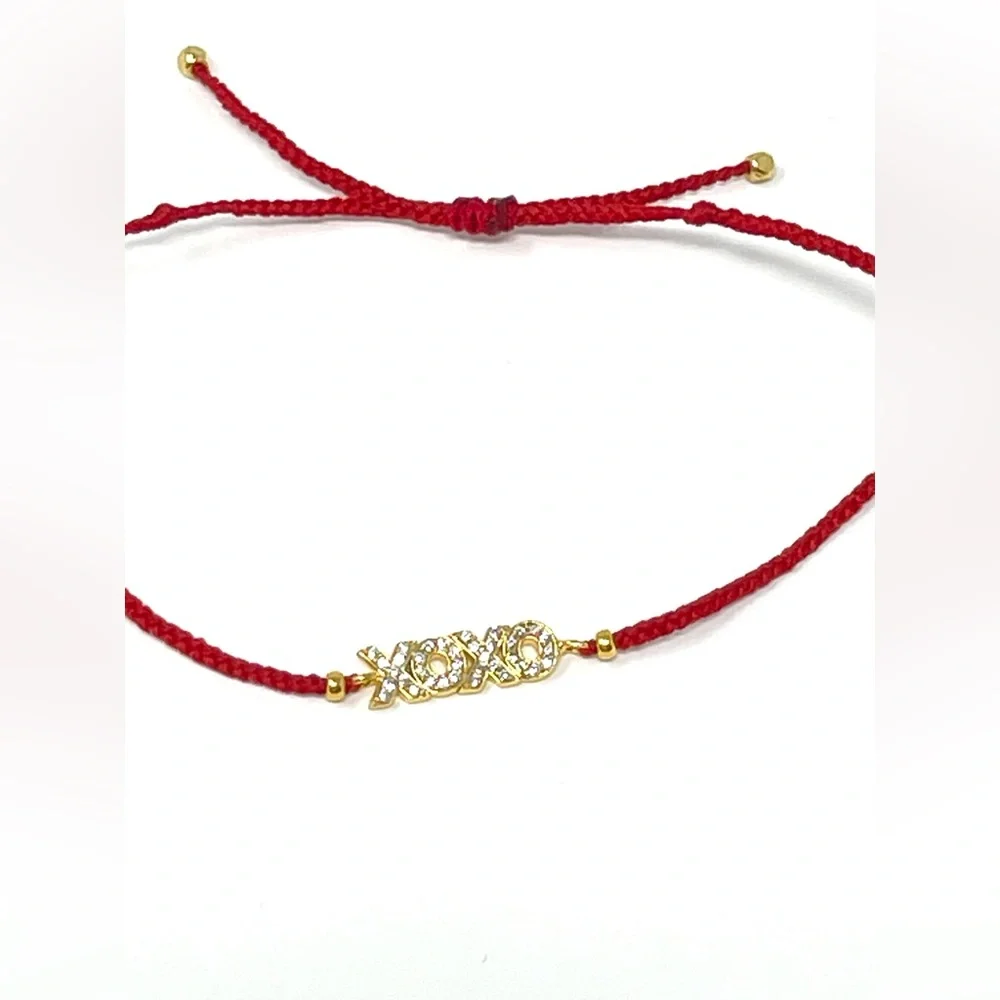 New Anthropologie Mystical Cord Tie Bracelet Red Valentine - Picture 5 of 6